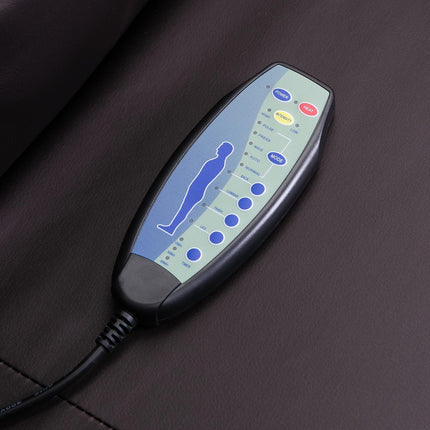 Massagesessel mit Wärme- & Liegefunktion, Becherhalter, Braun