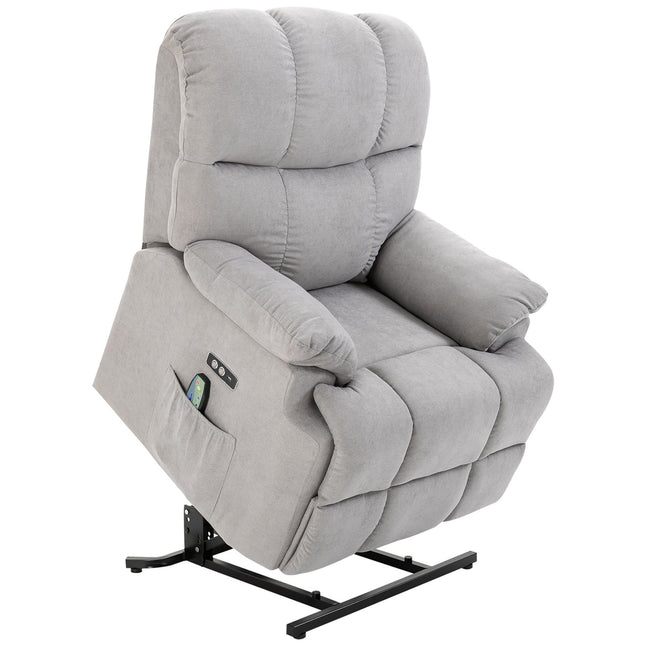 Massagesessel mit Aufstehhilfe, verstellbar, USB-Fernbedienung