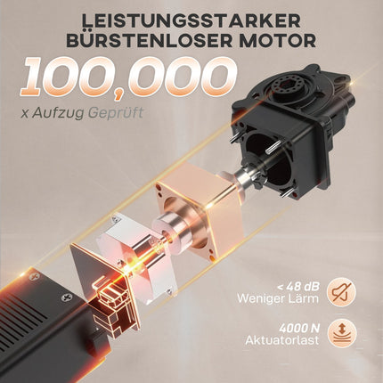Massagesessel mit Vibration, Wärme, leisem Motor, brauner Stoff