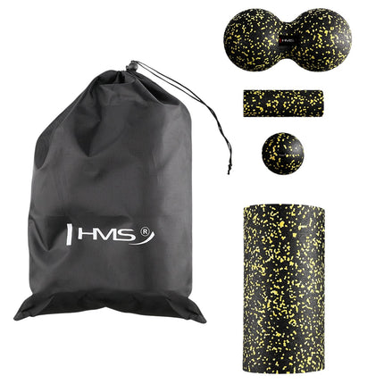 Massage-Roller- und Ball-Set, Schwarz-Grün, EPP-Material