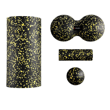 Massage-Roller- und Ball-Set, Schwarz-Grün, EPP-Material