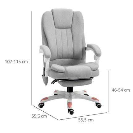 Massagesessel - Polyesterschaum, grau, höhenverstellbar