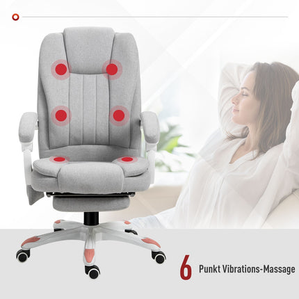 Massagesessel - Polyesterschaum, grau, höhenverstellbar