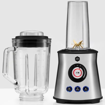 Master Steel+ Standmixer 1,5 l, 1000 W, Becher zum Mitnehmen, 7748