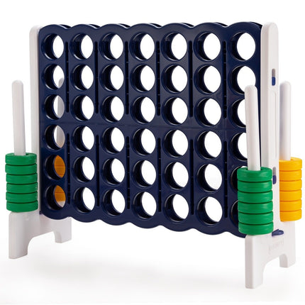 Match 4 giant game set for children and adults 120 x 42 x 104 cm gray + dark blue