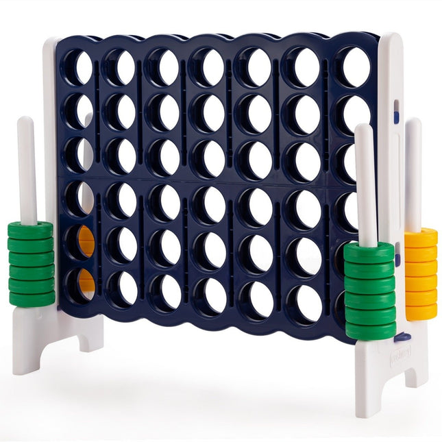 Match 4 Riesenspielset für Kinder und Erwachsene 120 x 42 x 104 cm grau + dunkelblau