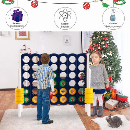 Match 4 giant game set for children and adults 120 x 42 x 104 cm gray + dark blue