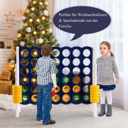 Match 4 giant game set for children and adults 120 x 42 x 104 cm gray + dark blue