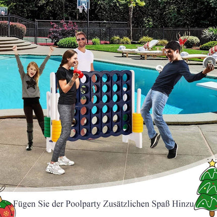 Match 4 giant game set for children and adults 120 x 42 x 104 cm gray + dark blue