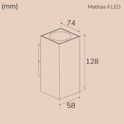 Mathias II Wandleuchte LED IP65 3000K 6W 520lm Anthrazit