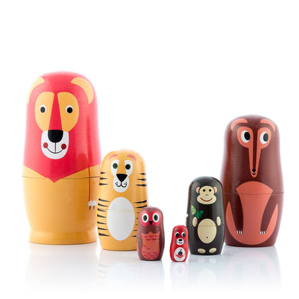 Matroschka Holztierfiguren Funimals InnovaGoods 11 Stück