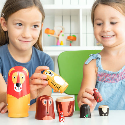 Matroschka Holztierfiguren Funimals InnovaGoods 11 Stück