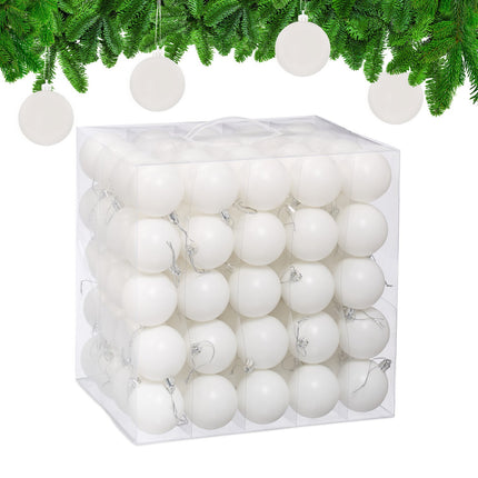 Mattierte Weihnachtsbaumkugeln Set, 100 Stück