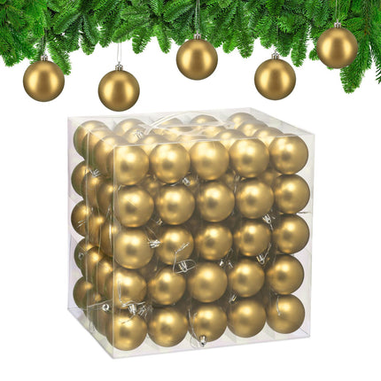 Matte Christmas Baubles Set, 100 Pieces