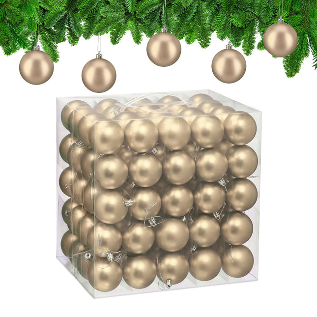 Matte Christmas Baubles Set – 100 Pieces