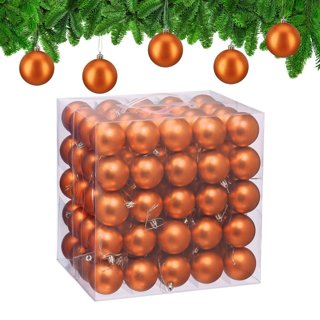 Mattes Christbaumkugel-Set, 100-teilig