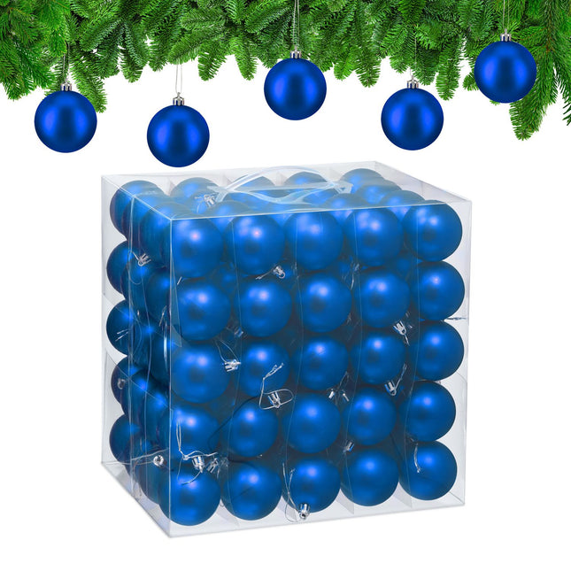 Mattes Weihnachtsbaumkugel-Set – 100-teilig