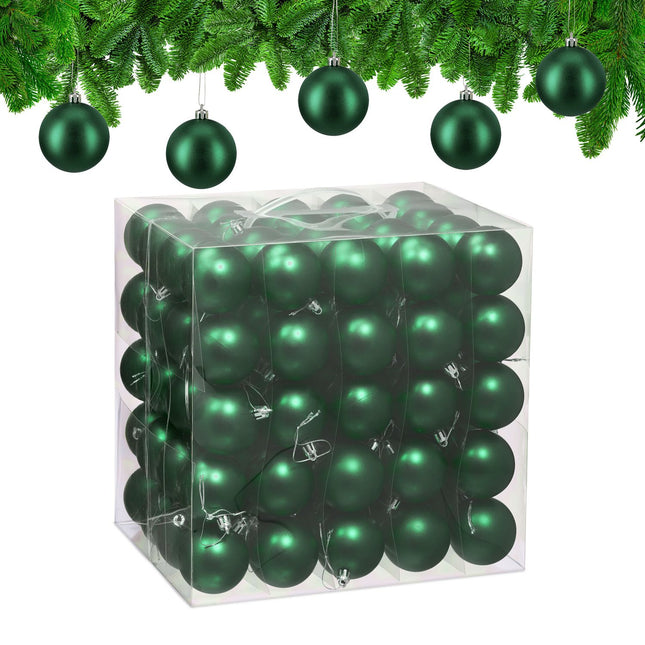 Matte Christmas Baubles Set – 100 Pieces