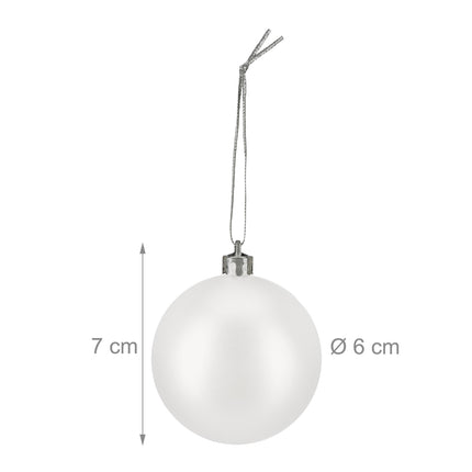 Mattierte Weihnachtsbaumkugeln Set, 100 Stück