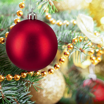 Matte Christmas Baubles Set, 50 Pieces