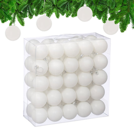 Mattes Weihnachtsbaumkugel-Set, 50-teilig