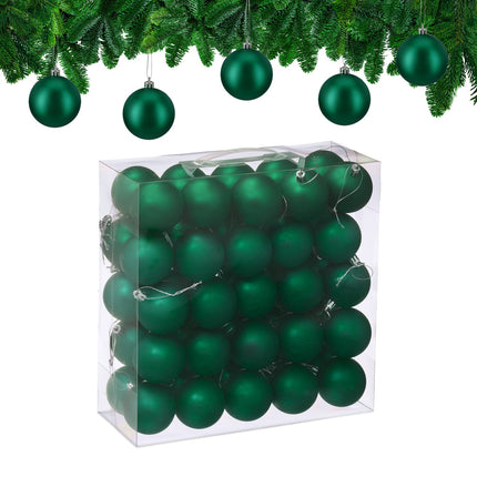 Matte Christmas Tree Baubles Set, 50 Pieces