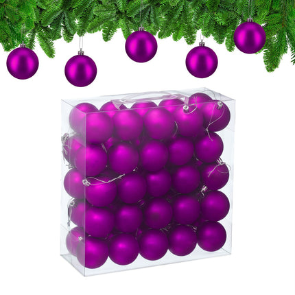 Mattes Weihnachtsbaumkugel-Set, 50-teilig