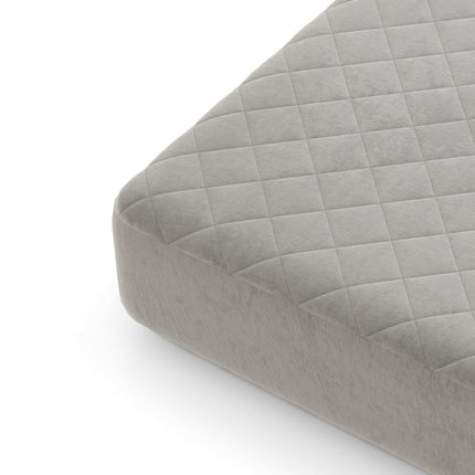Mattress Protector, Deep Pocket, Velvet, 90x200 cm, Grey
