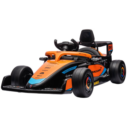 Orangefarbenes Elektroauto für Kinder, 2-Gang, Fernbedienung, 30 kg Tragkraft
