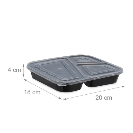 Meal preparation boxes 24 sets 3 compartments
