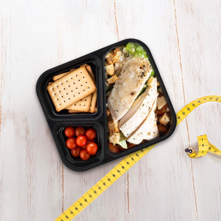 Meal preparation boxes 24 sets 3 compartments