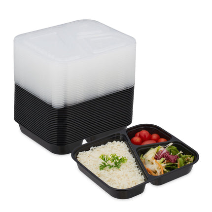 Meal preparation boxes 24 sets 3 compartments