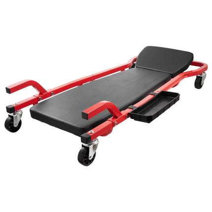 Mechanic Garage Creeper 44 in, 300 lb, Adjustable Headrest, Tool Tray