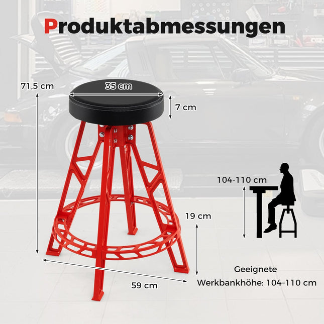 Mechanikerhocker, Hochleistungsaluminium, 360°-Drehsitz