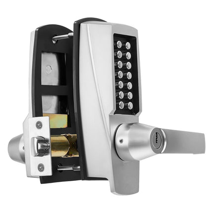 Mechanical Keyless Door Lock, 14-Key Keypad, Handle