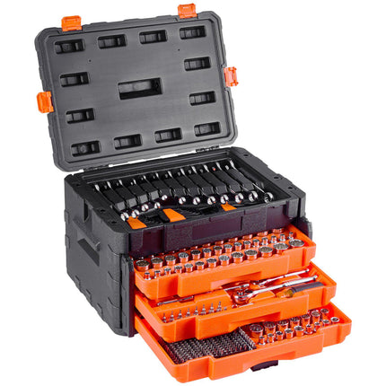 Mechanics Tool Set, 450-Piece SAE Metric Socket Kit Case
