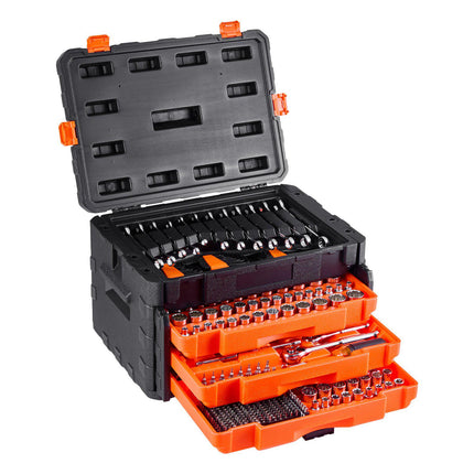 Mechanics Tool Set, 450-Piece SAE Metric Socket Kit Case