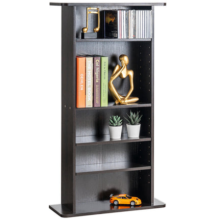 Media Storage Cabinet, 5-Shelf DVD CD Rack, Espresso