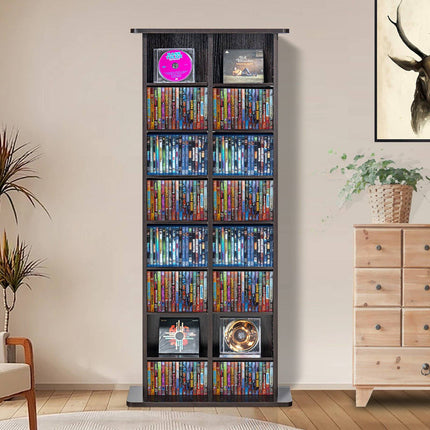 Media Storage Cabinet, 8 Shelf, 16 Compartments, Espresso