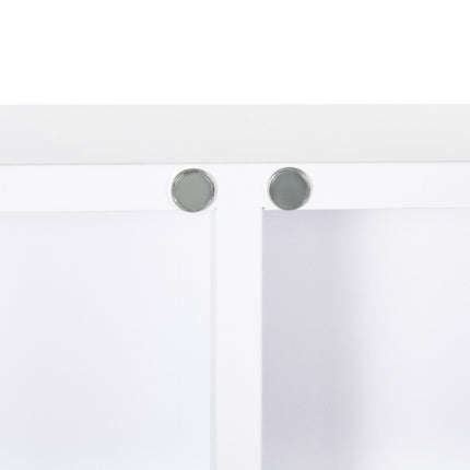 Wall-mounted medicine cabinet, steel, white, 6 shelves