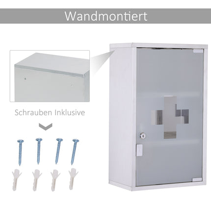 Abschließbarer Medizinschrank aus Edelstahl, 30x18x50 cm Sichere Aufbewahrung
