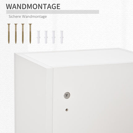 Lockable medicine cabinet - Wall mounted, adjustable shelves