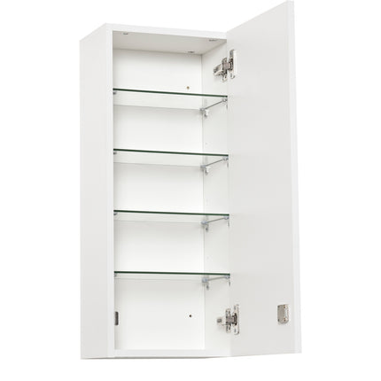 Lockable medicine cabinet - Wall mounted, adjustable shelves