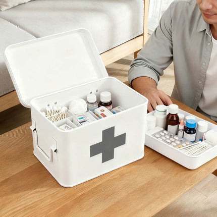 Medikamentenaufbewahrungsbox mit 4 Fächern