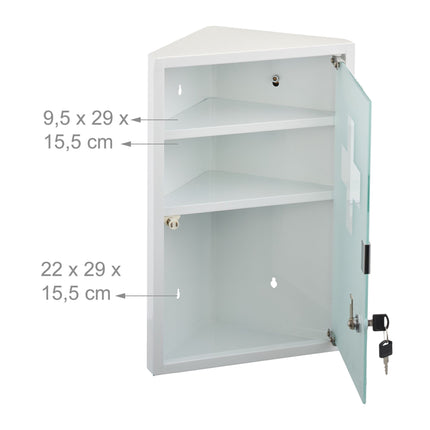 Medicine cabinet with glass door
