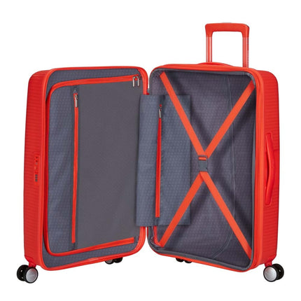 Medium Neon Orange Suitcase, Soundbox 67 cm