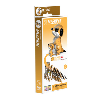Erdmännchen 3D-Kartonmodellbausatz für kreativen Bauspaß