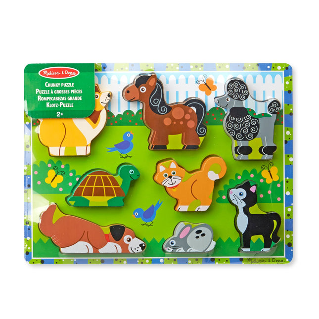 Melissa & Doug Haustiere Klötzchenpuzzle