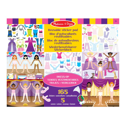 Melissa & Doug Wiederverwendbares Stickerbuch – Anziehpuppen