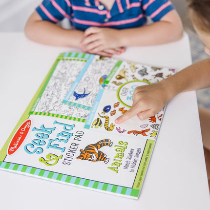 Melissa & Doug blok se samolepkami Hledej a najdi - Zvířata
